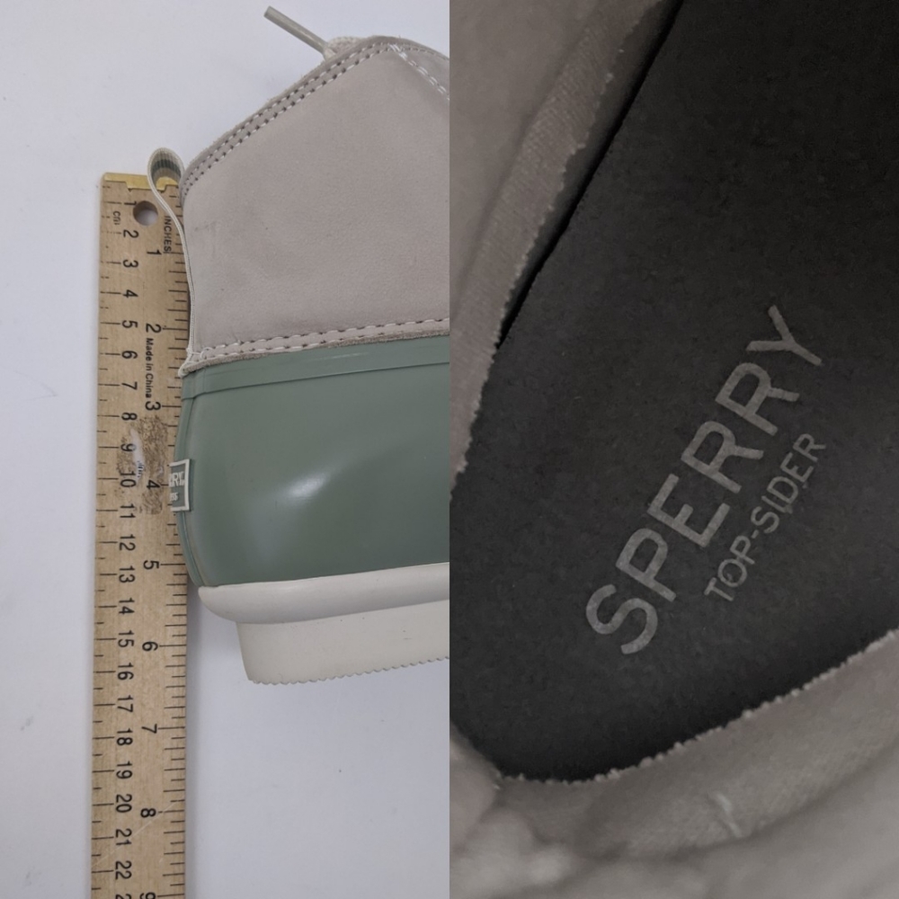 Sperry NEW Saltwater Nubuck Duck Boots Pink Gray - Picture 8 of 8